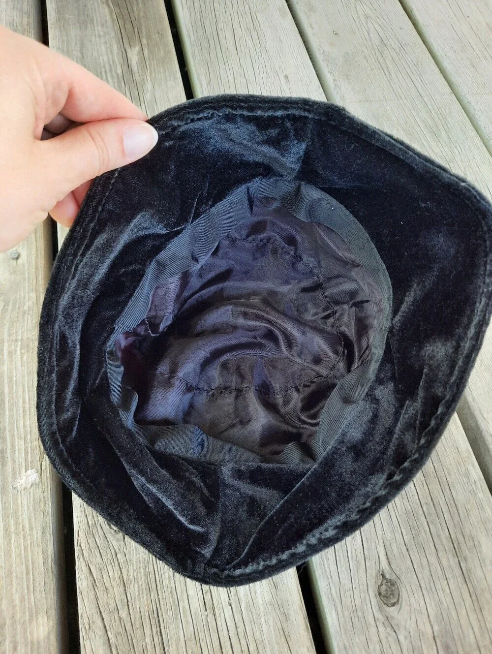 Vintage 90s/Y2K Velvet Patchwork Embroided Floral Bucket Hat Boho Hippie OS